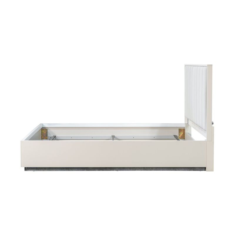 Michael Amini Pavira Eastern King Bed with LED Lights - Stone image number 7