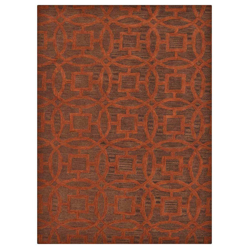 RUGSOTIC CARPETS HAND TUFTED WOOL ECO-FRIENDLY AREA RUGS  -Geometric Modern Design, High Pile Handmade Area Rugs for Living Room, Bed Room (K00239) image number 0