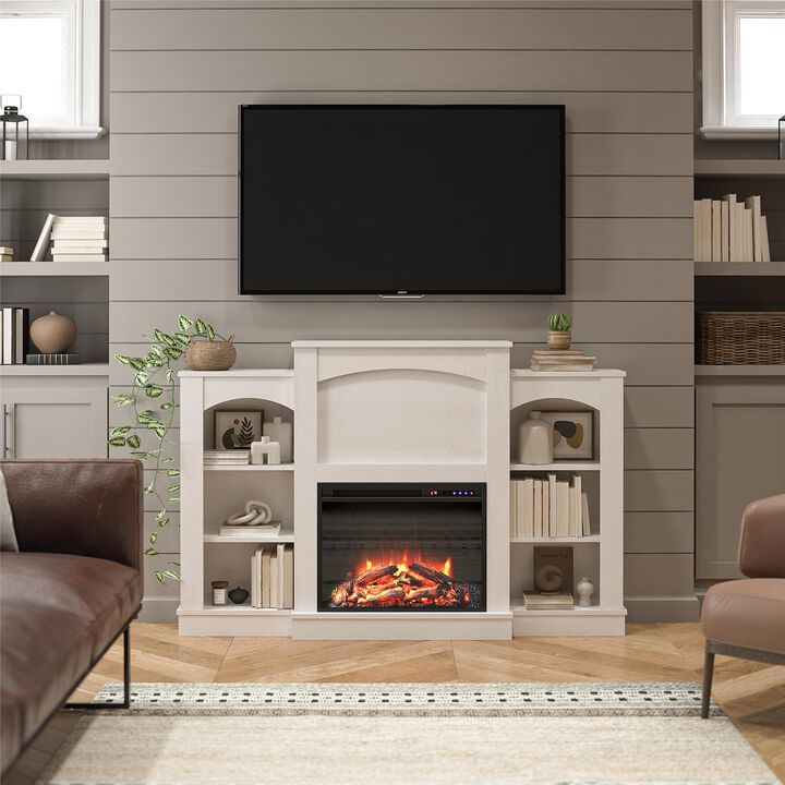Hawke's Bay Fireplace Mantel with Bookshelves
