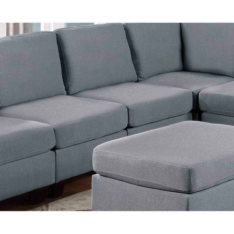Streamdale Living Room Furniture Armless Chair Linen Like Fabric 1 Piece image number 7