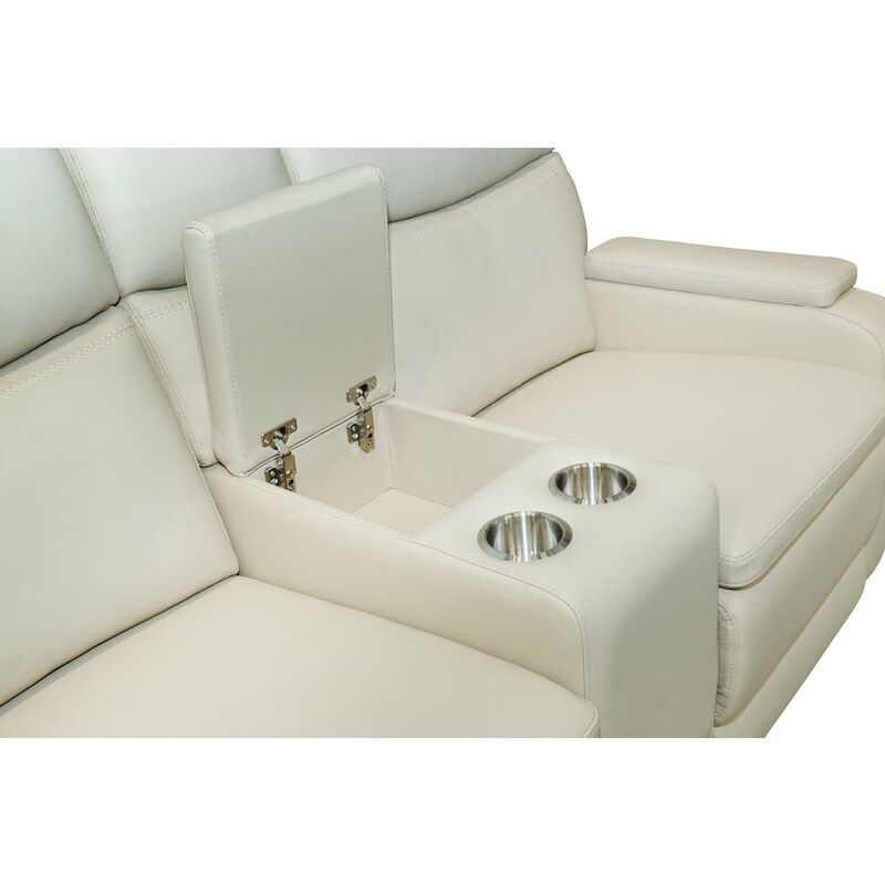 Barcalounger Gunner Console Loveseat Recliner Power Recline, Power Head Rests