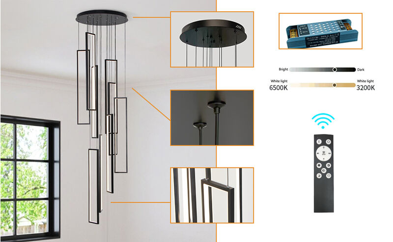 5-Light High-Ceiling Dimmable Cluster Pendant image number 8