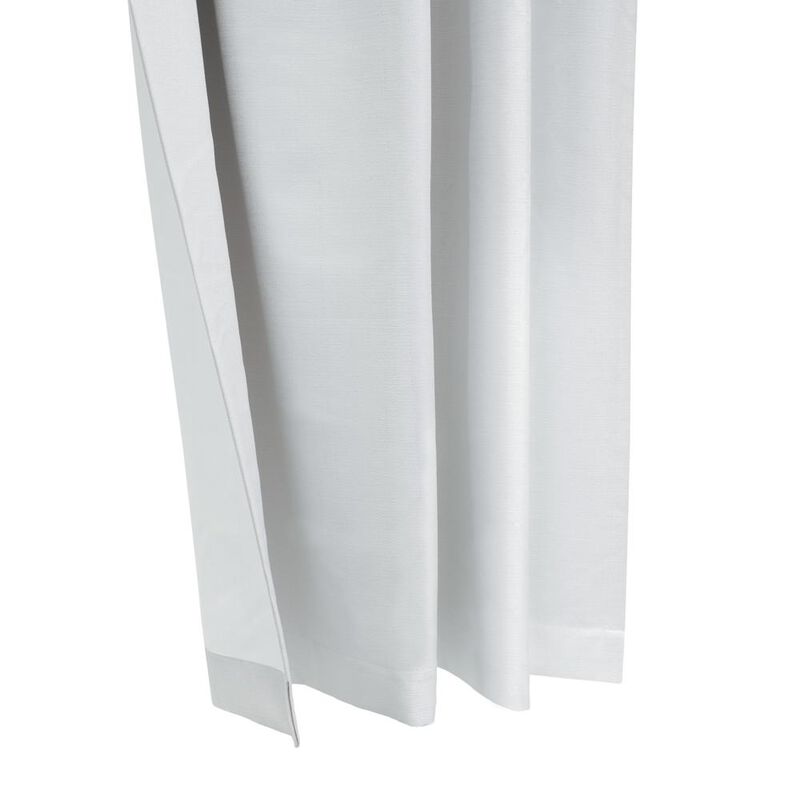 Thermaplus Baxter Total Blackout Back Tab Curtain - 52x95", White