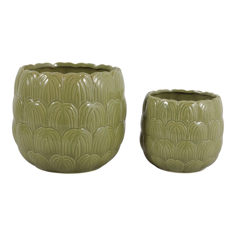 S/2 6/8" Flower Petal Planters image number 0