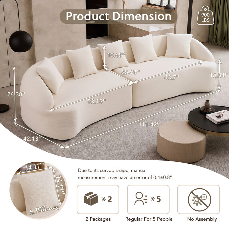 Stowag Curved Boneless Sofa image number 9