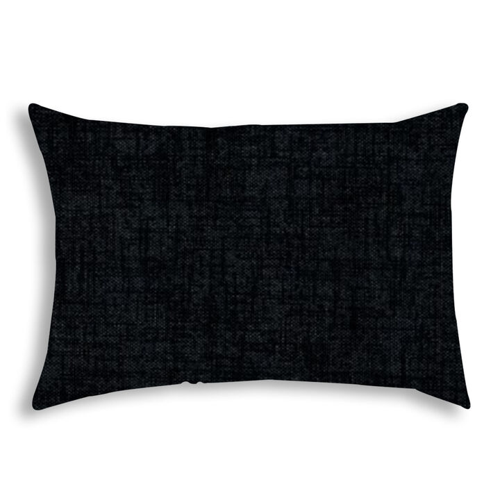 Black Indoor/Outdoor Pillow - Sewn Closure,14x20