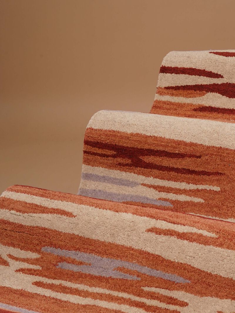 RUGSOTIC CARPETS HAND TUFTED WOOL ECO-FRIENDLY AREA RUGS  - Rectangle Shape, Size, Abstract Modern Design, High Pile Thick Handmade Area Rugs for Living Room, Bed Room (K00S14) image number 2