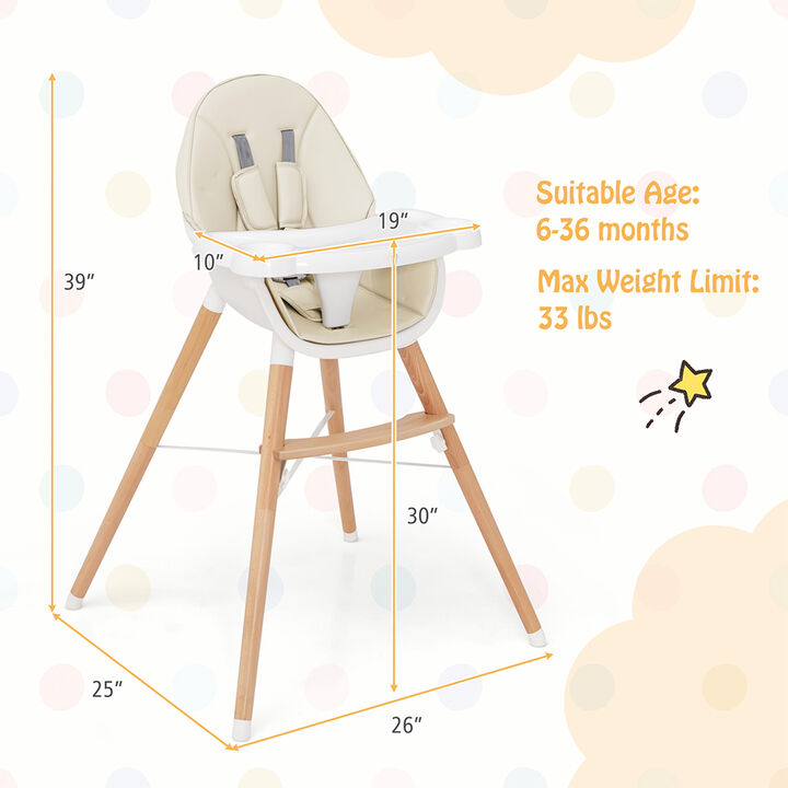 Baby High Chair with Dishwasher Safe Tray
