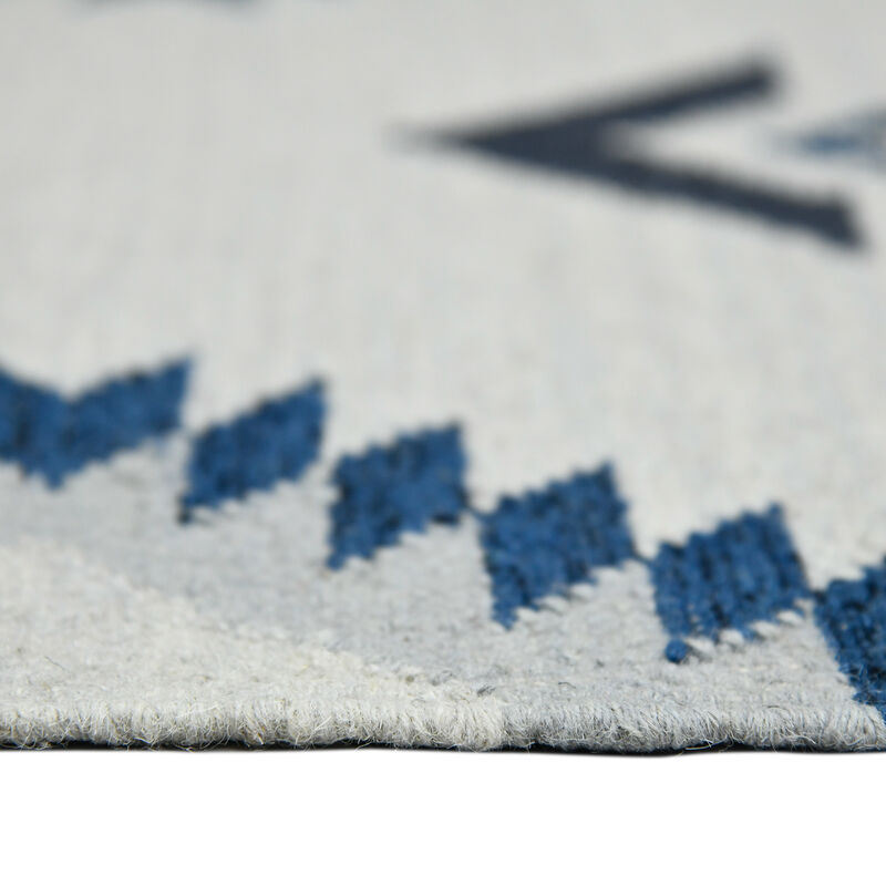 HomeRoots Wool Abstract Geometric Handmade Area Rug With Fringe image number 3