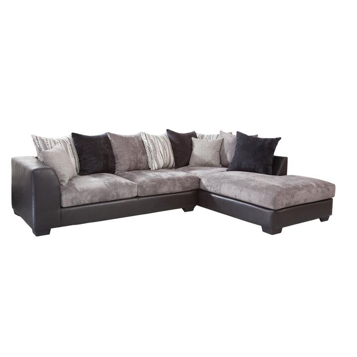 American Furniture Classics American Furniture L Shaped Sectional Sofa with 8 Back Pillows and 2 Accent Pillows