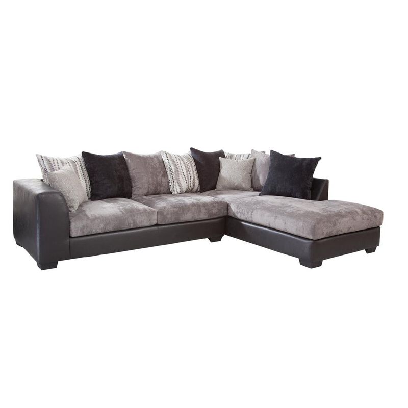 American Furniture Classics American Furniture L Shaped Sectional Sofa with 8 Back Pillows and 2 Accent Pillows
