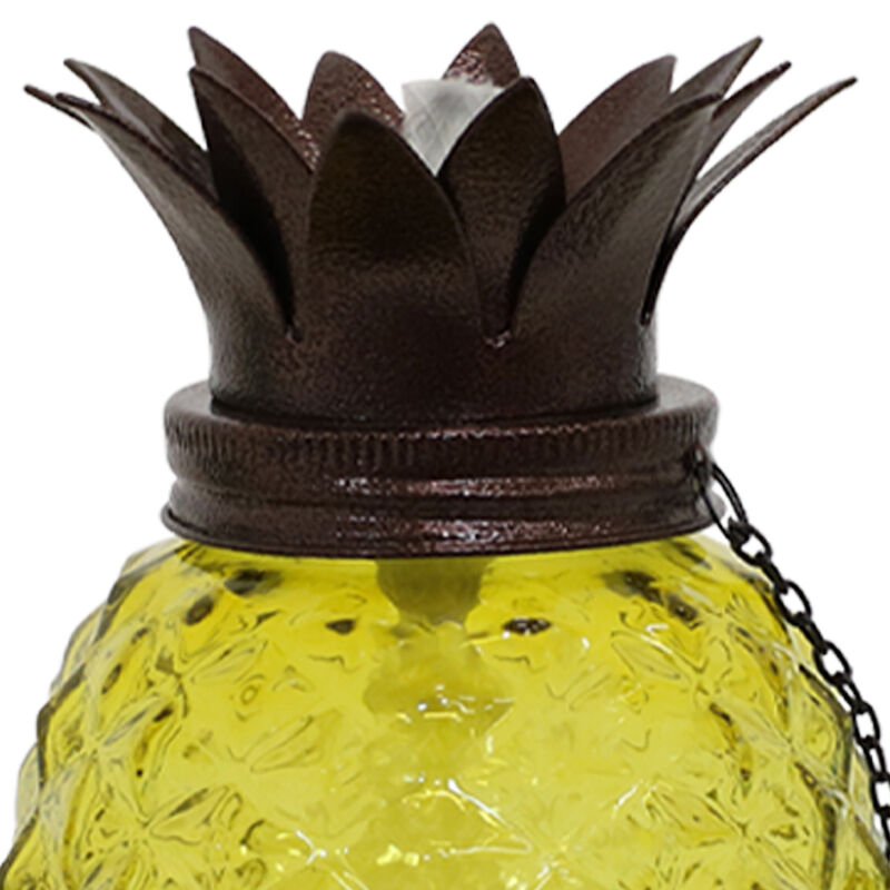 Sunnydaze Tropical Pineapple 3-in-1 Glass Outdoor Torches