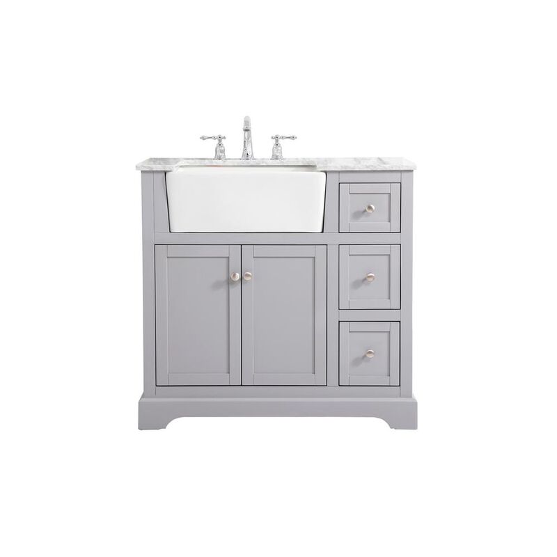 Elegant Kitchen and Bath 36 inch Single bathroom vanity in grey