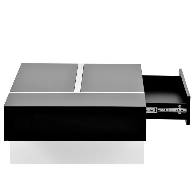 Merax Contemporary Rectangle High Gloss Coffee Table
