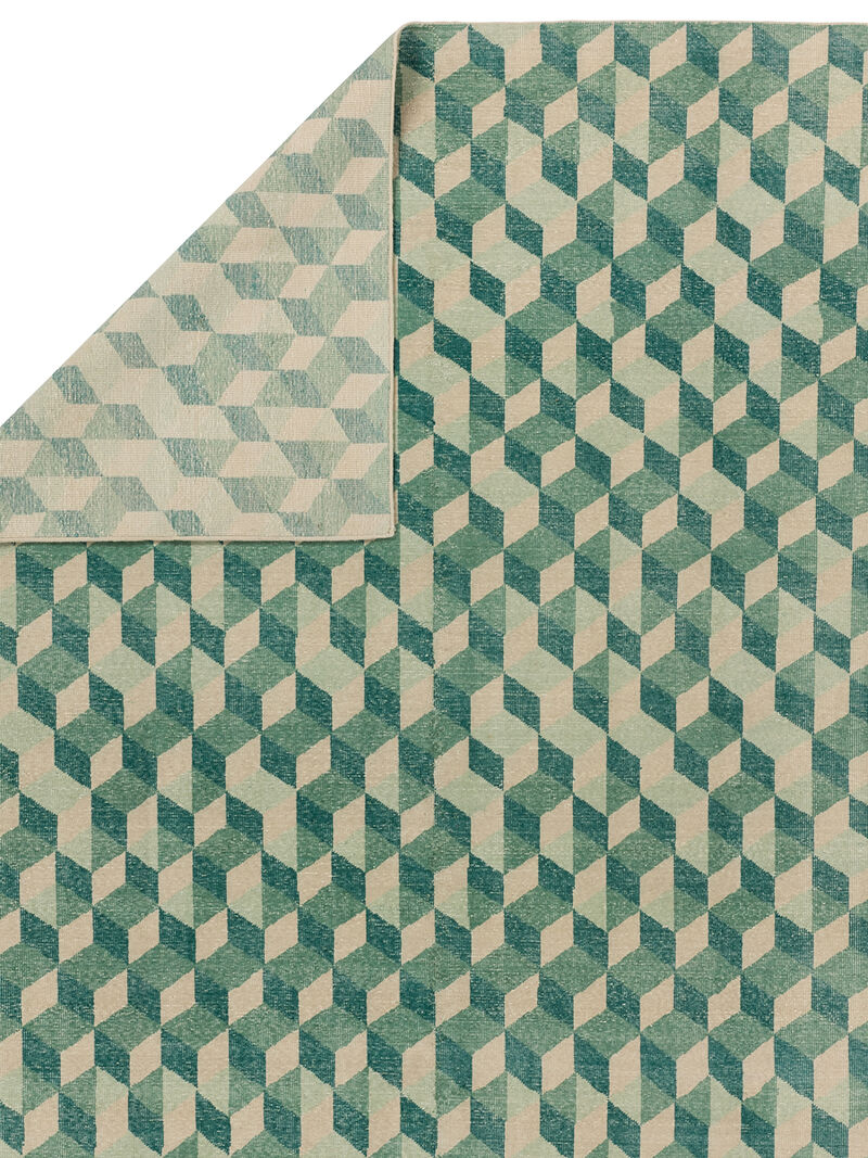 Tessera By Verdehome Matri x Green 6' x 9' Rug