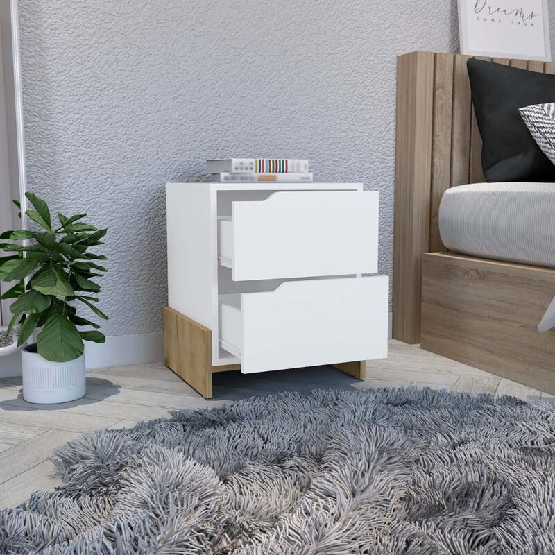Streamdale Haines Nightstand With 2-Drawers, End Table With Sturdy Base image number 6