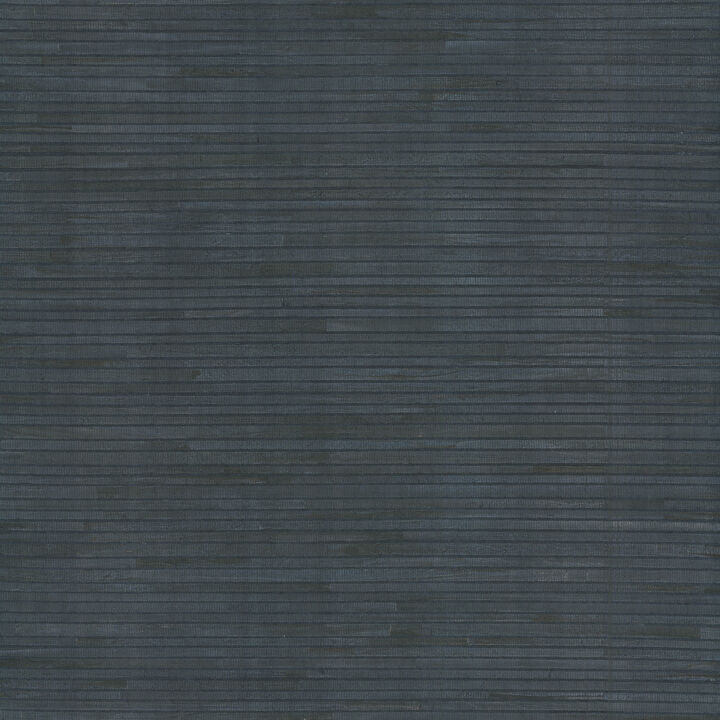 Hyacinth Leaf Navy Wallpaper