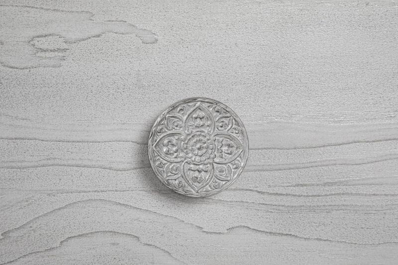 Boho Chic Nighstand in Washed White