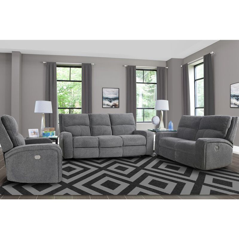 Parker Living Polaris - Bizmark Grey Power Reclining Loveseat