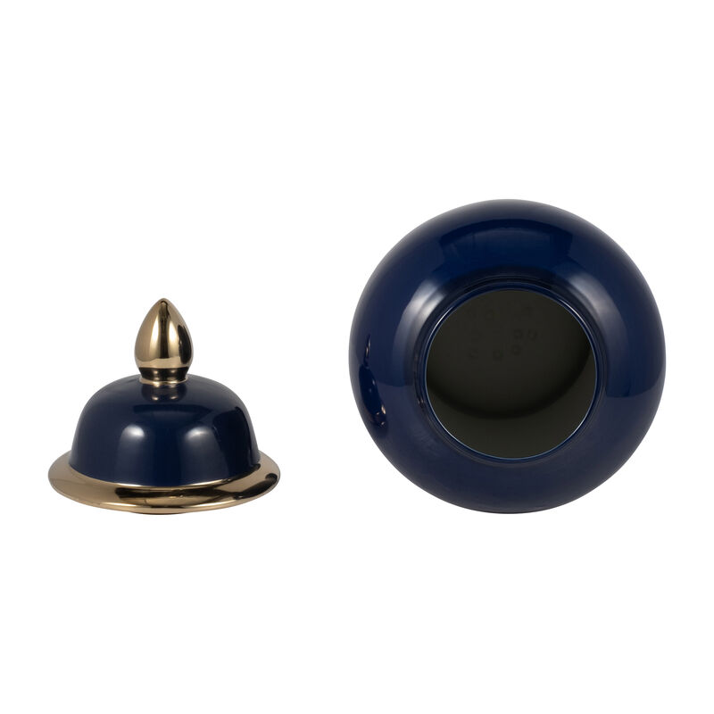 Cer, 18" Temple Jar, Navy/gold image number 4