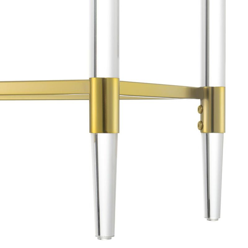 Convenience Concepts Royal Crest 2 Tier Acrylic Glass Console Table