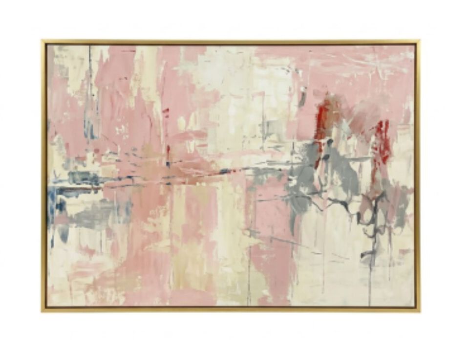 Pink Abstract Wall Art Decor Teen Girls Modern Living Room Canvas Bedroom Office
