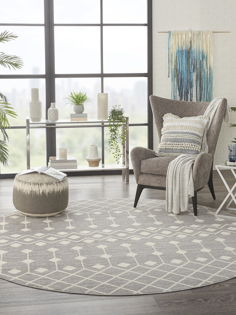 Grafix GRF37 Gray 8'6" x 12' Rug