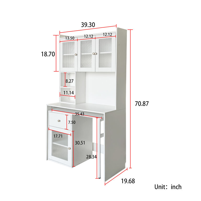 Tofrop Computer Desk with  Bookshelf image number 8