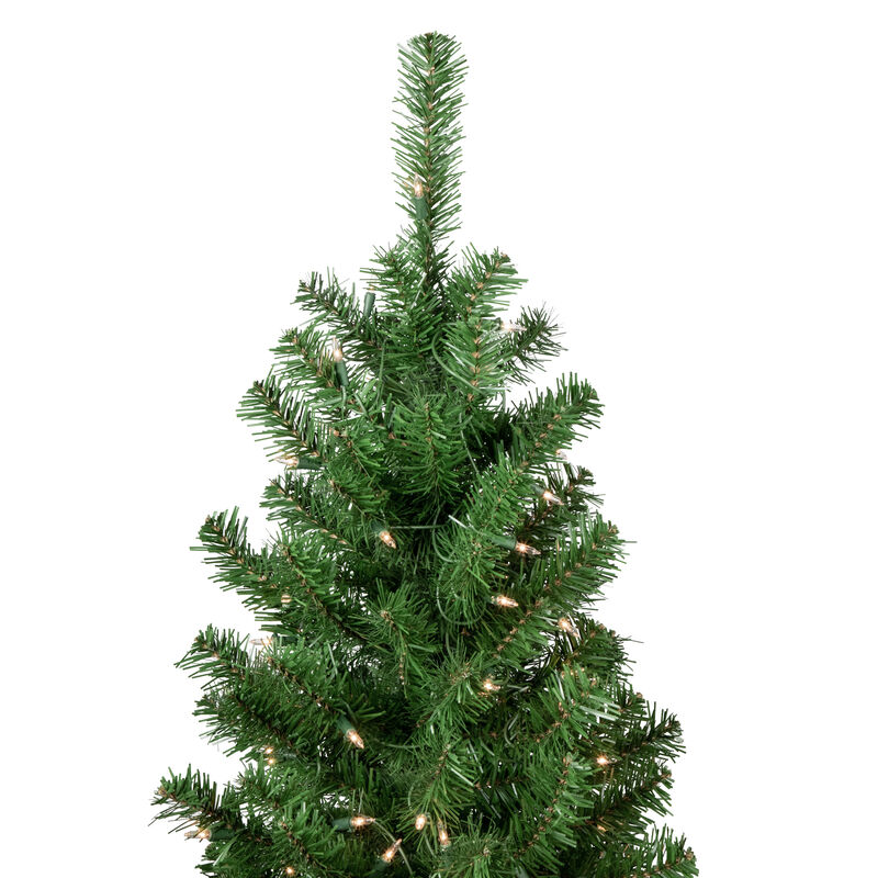 15' Pre-Lit Pendleton Spruce Slim Artificial Commercial Christmas Tree  Clear Lights