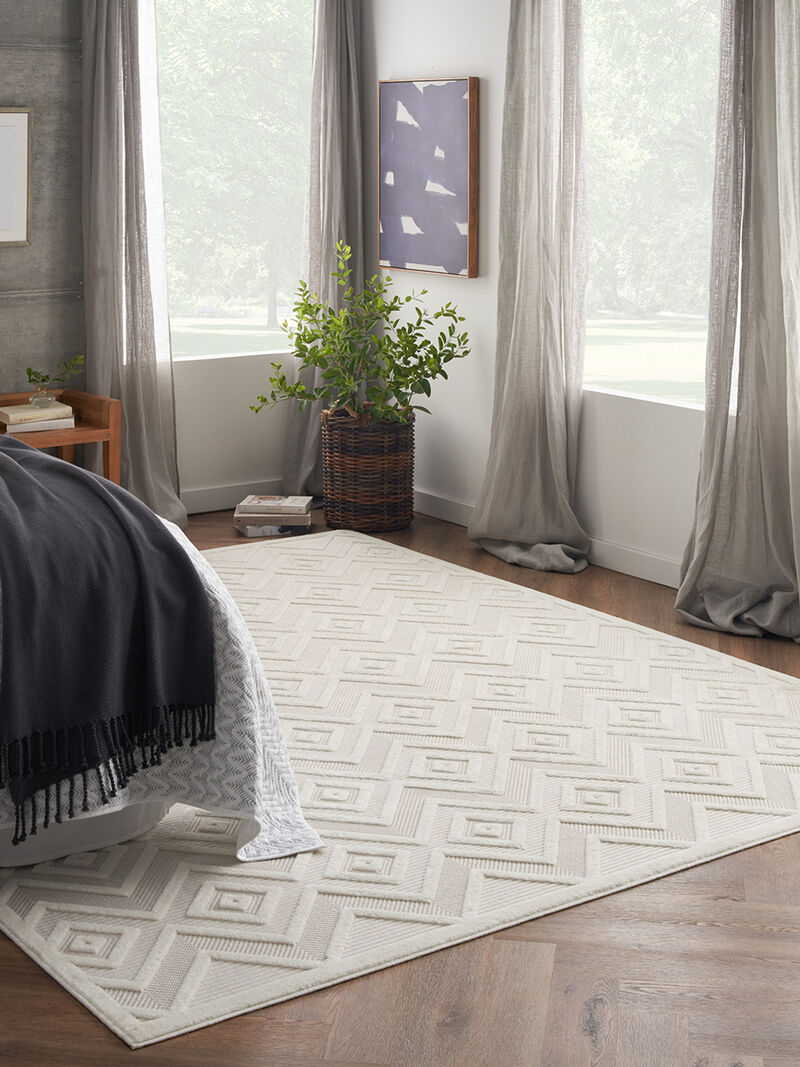 Versatile NRV01 Ivory/White 10' x 14' Rug