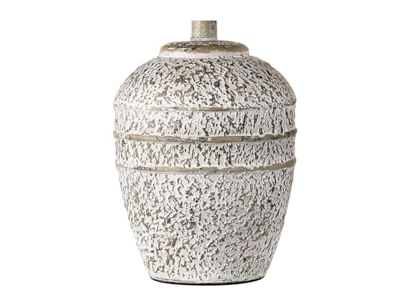 Farmhouse Modern Rustic Ceramic Linen Bedside Lamp For Living Room Bedroom image number 3