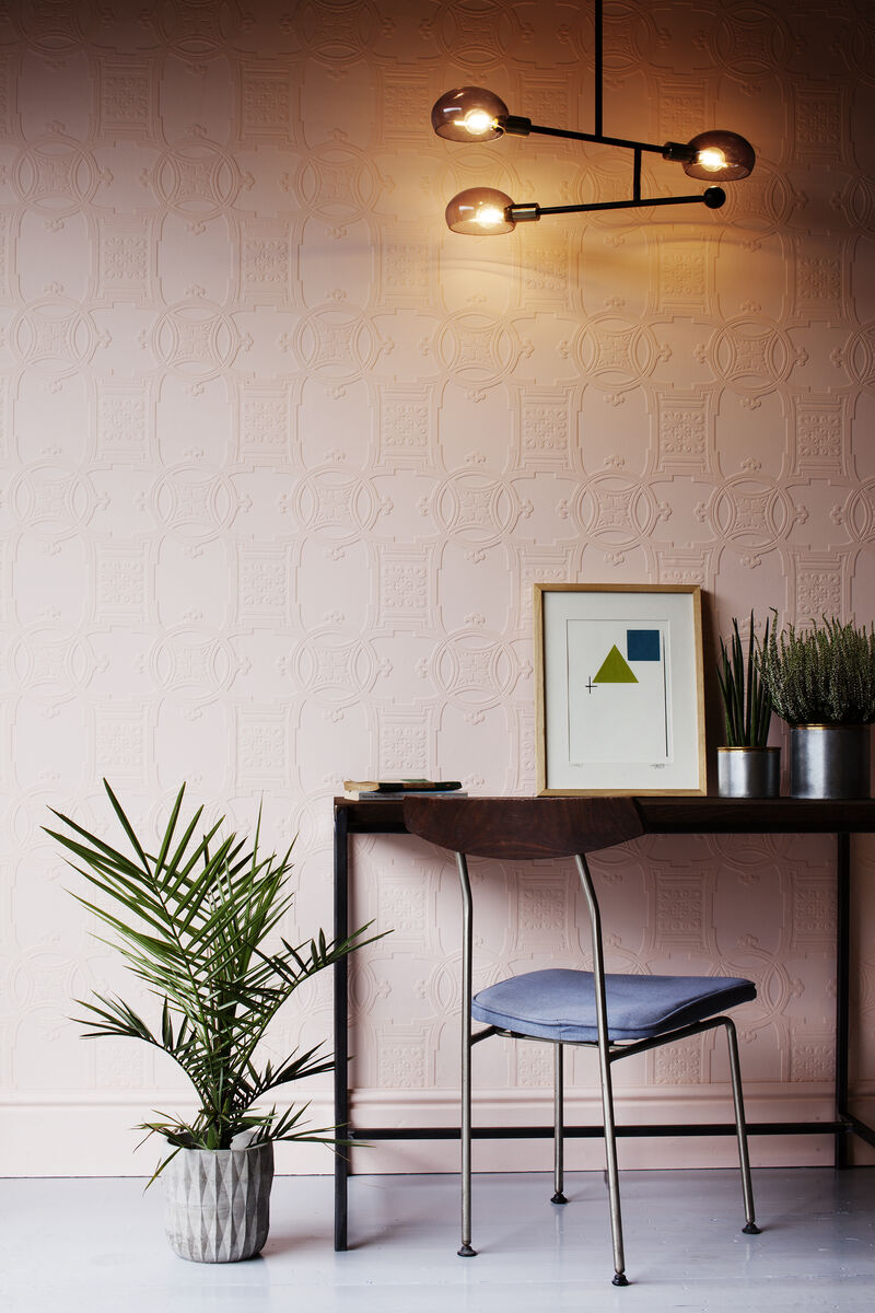 Early Victorian White Paintable Textured Vinyl Wallpaper image number 3