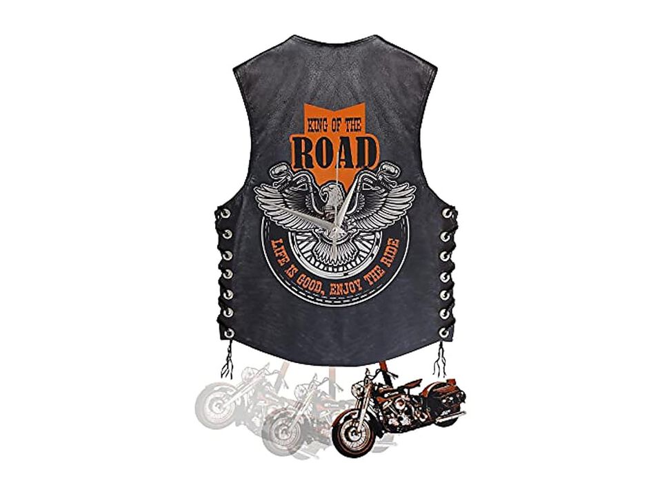 Goodtime Motorcycle Pendulum Swinging Wall Clock Home Decor