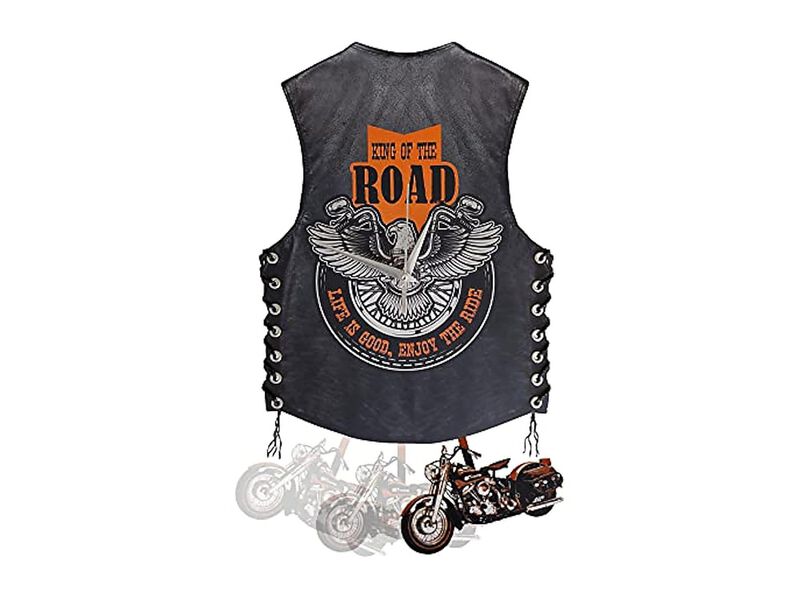 Goodtime Motorcycle Pendulum Swinging Wall Clock Home Decor image number 0