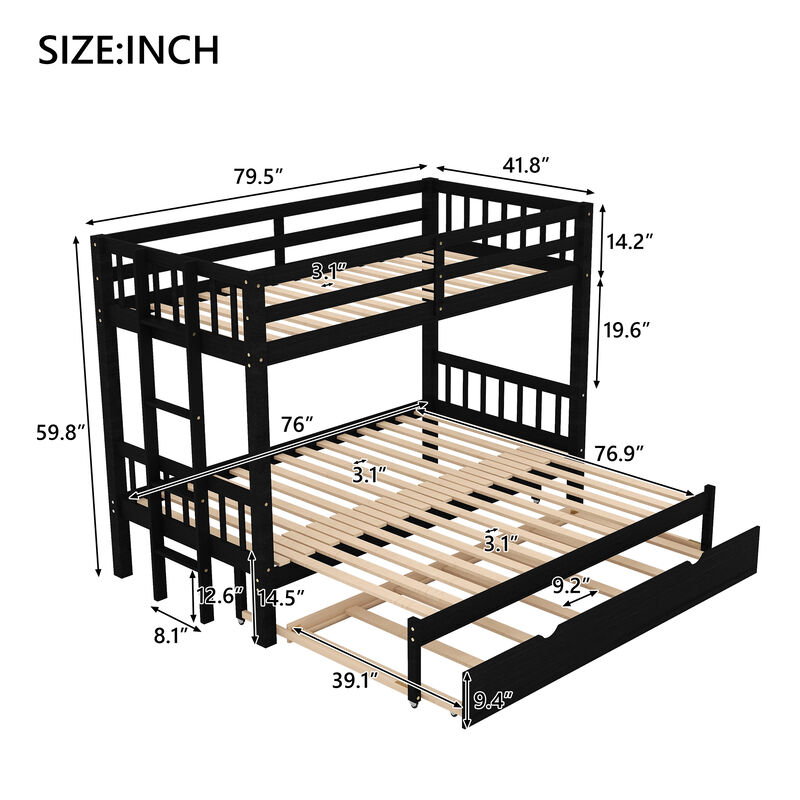 Merax Classic Pull-Out Multi-Functional Bunk Bed