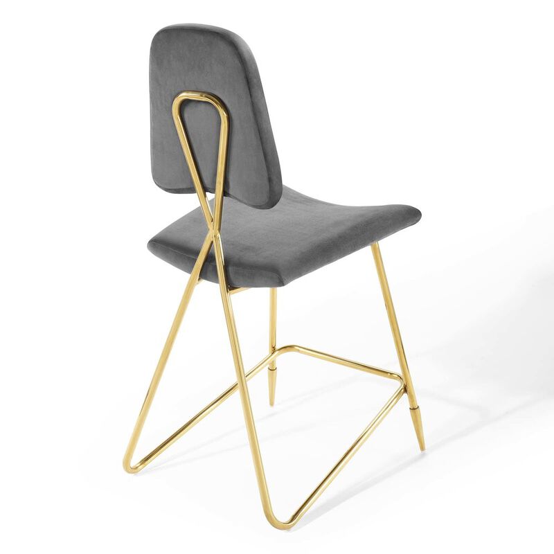 Ponder Performance Velvet Counter Stool image number 2