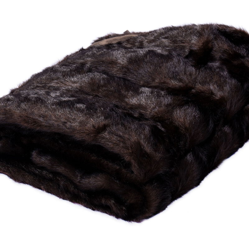 Vickerman 60" Cocoa Mink Faux Fur Tree Skirt image number 4