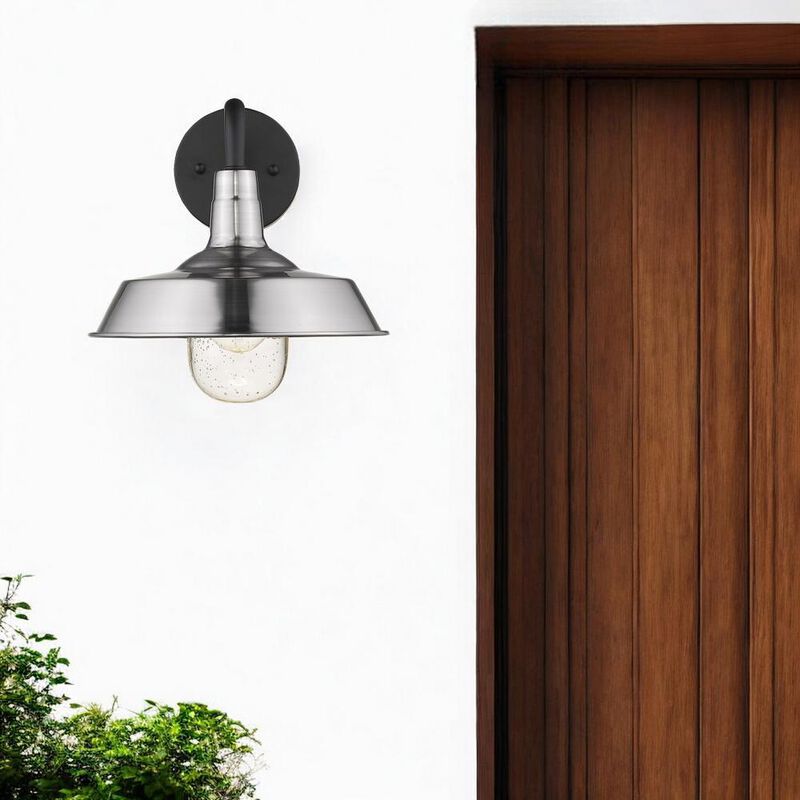 Hivvago Silver Shallow Plate Shape Wall Light