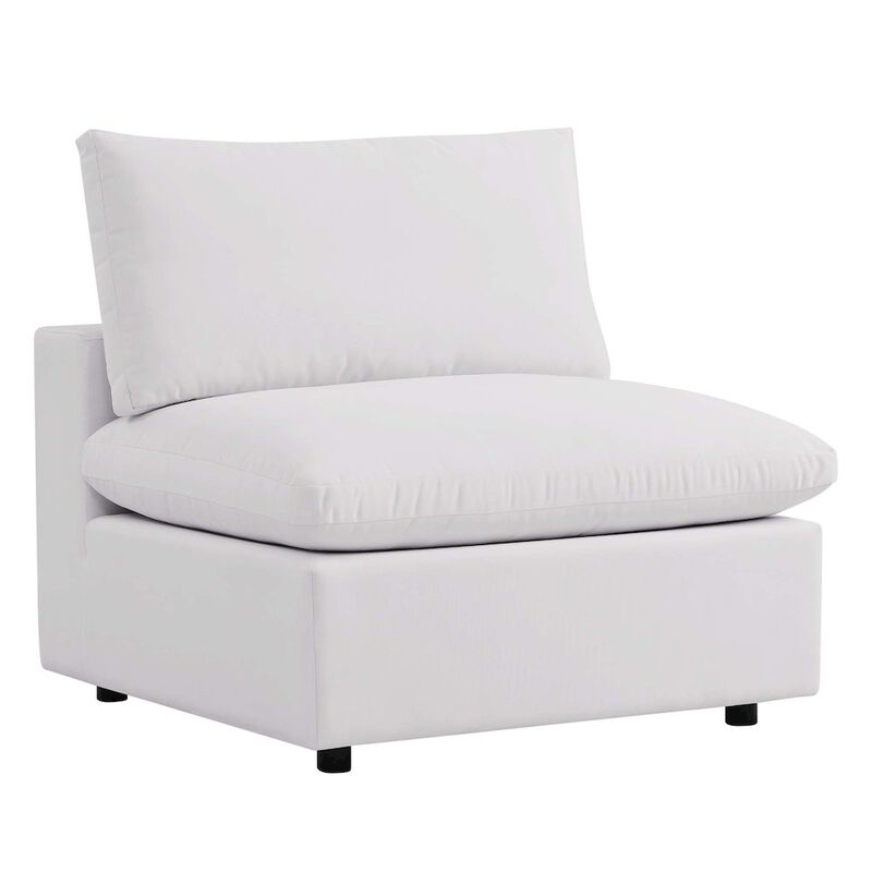 Commix Overstuffed Outdoor Patio Armless Chair image number 0