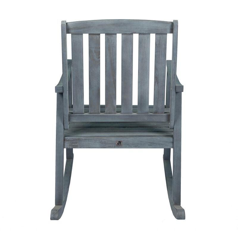 Penny Classic Slat Back Acacia Wood Patio Outdoor Rocking Chair