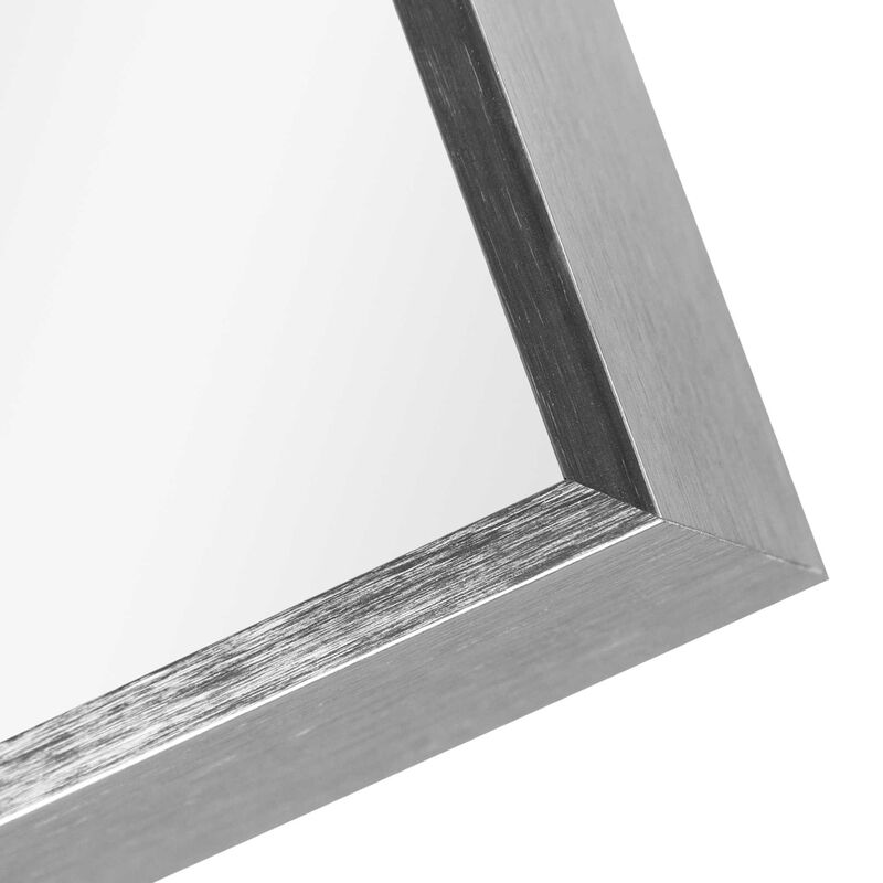 HomeRoots 36" Silver Aluminum Framed Accent Mirror image number 2