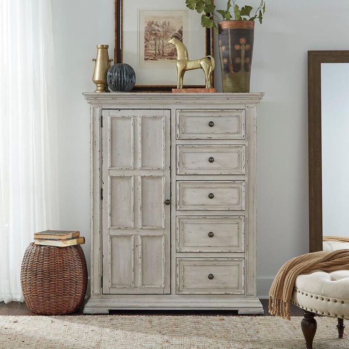 Liberty Furniture Big Valley Door Chest in Brownstone w/ Heavy Distressing