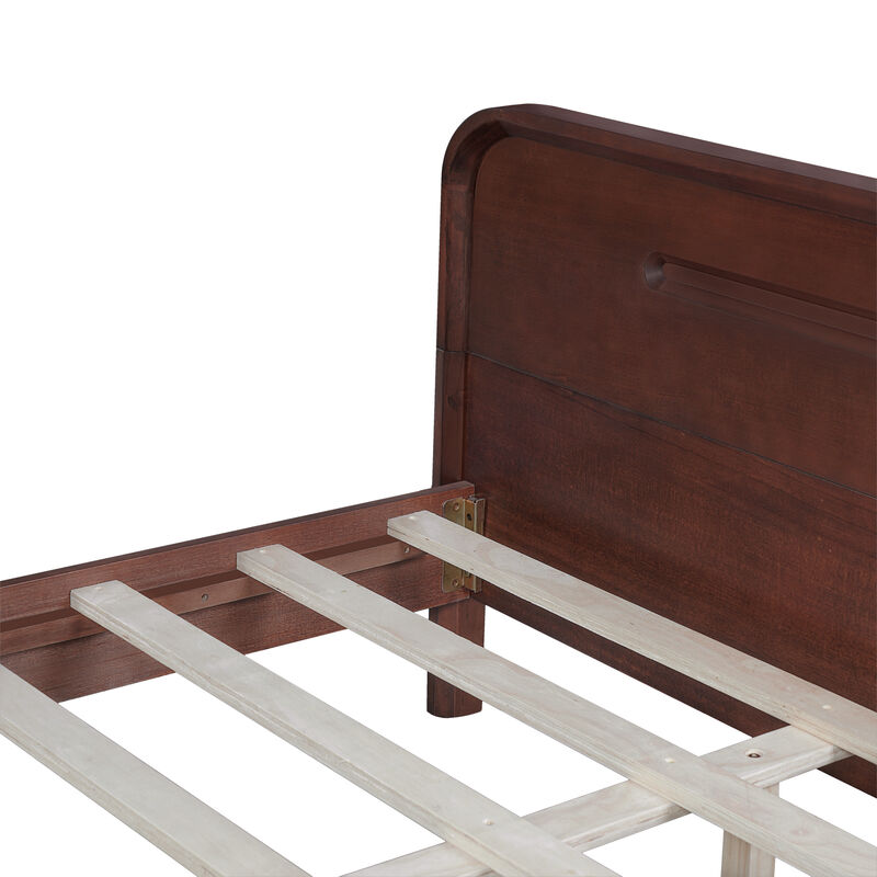 Fedhix solid pine wood king size bed frame image number 8