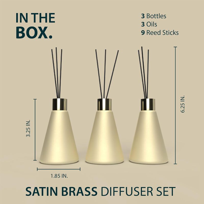 Mega Handles |Elegant Reed Diffuser | Decorative Air Refreshener (3Pack)