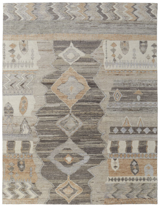 HomeRoots Wool Moroccan Hand Knotted Area Rug