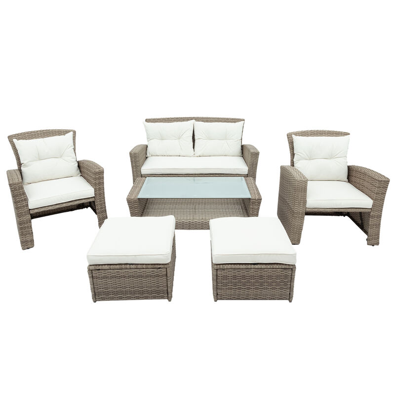 Streamdale 4-Piece Outdoor Wicker Conversation Set
