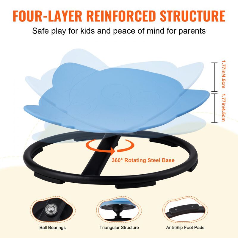 360&deg; Rotating Kids Chair Elephant Design Sensory Seat for Toddlers image number 5