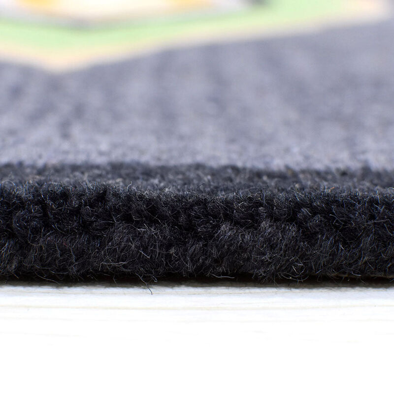 RUGSOTIC CARPETS HAND TUFTED WOOL ECO-FRIENDLY AREA RUGS  - 4'x6', Rectangle Shape, Charcoal, Contemporary Modern Design, High Pile Handmade Anti Skid Area Rugs for Living Room, Bed Room (K00693)