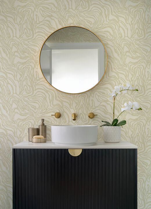 Massar Gold Modern Marbled Wallpaper