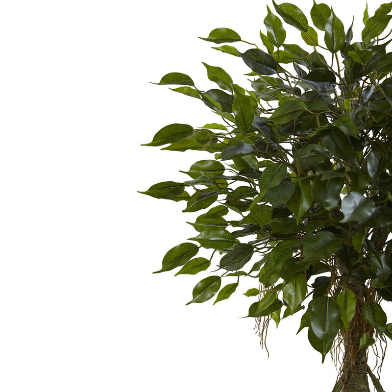 Nearly Natural 52-in Ficus Tree with White Planter UV Resist (Indoor/Outdoor) image number 3